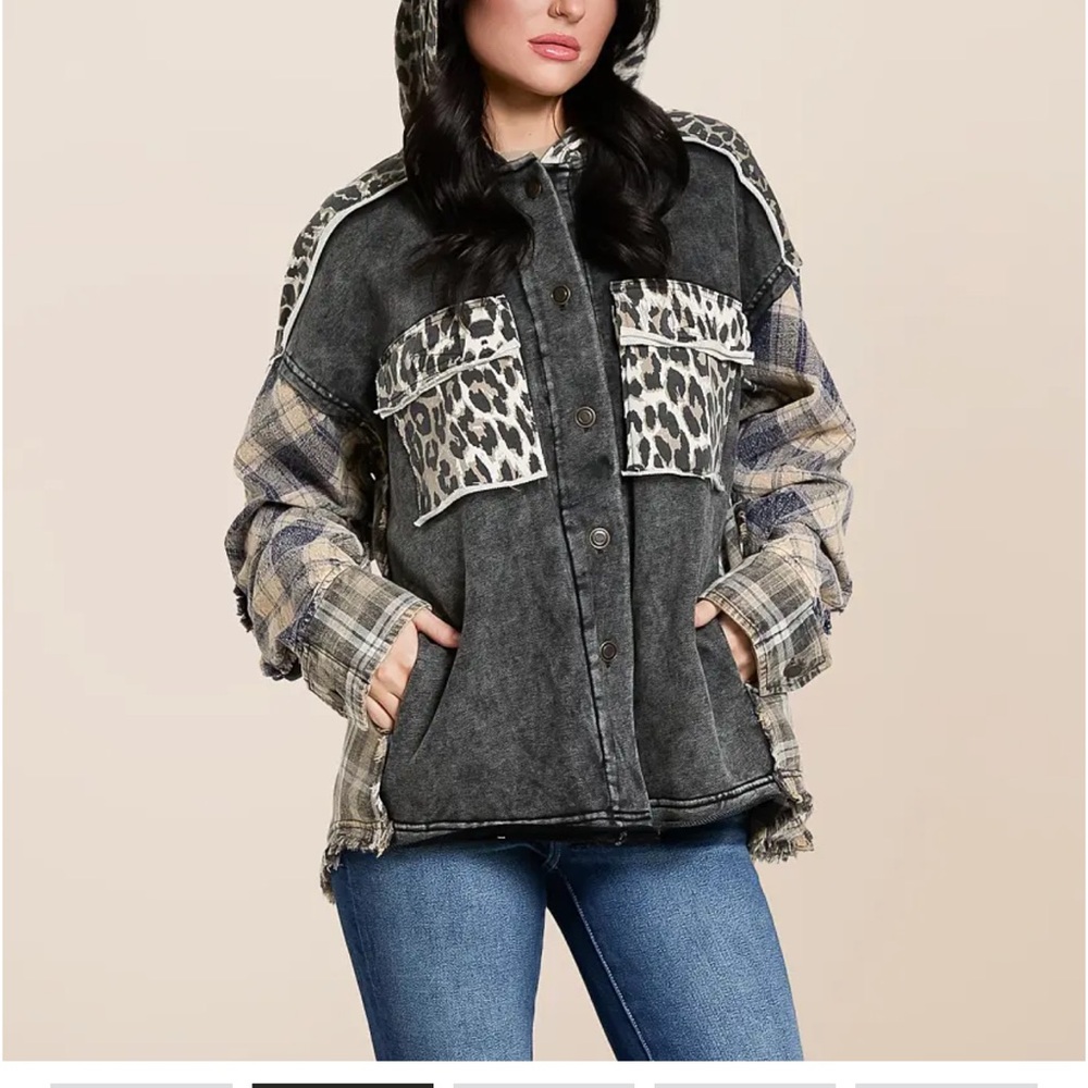 Gilded Intent Black and Gray Utility Jacket